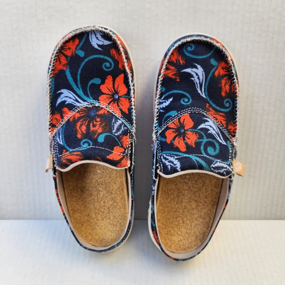 Spenco Siesta Solstice Poppy Print Floral Women's Size 5 Slip On Mules - Picture 2 of 7
